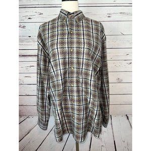 Pintlar Western Shirt Long Sleeve Button Front Large Cowboy Rodeo Colorful Plaid